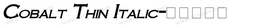 Cobalt Thin Italic字体转换